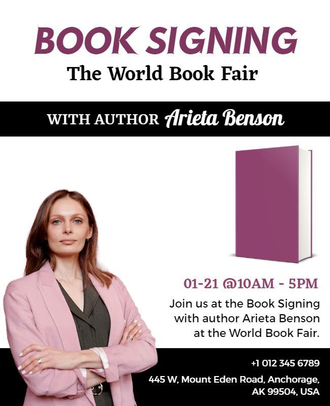 The World Book Fair Signing Event Flyer Template