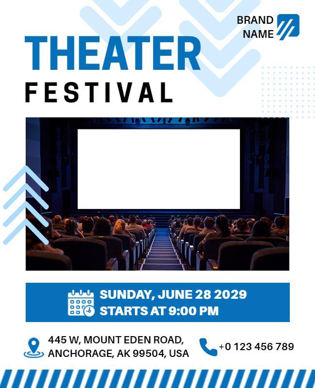 Theater Festival Event Flyer Template