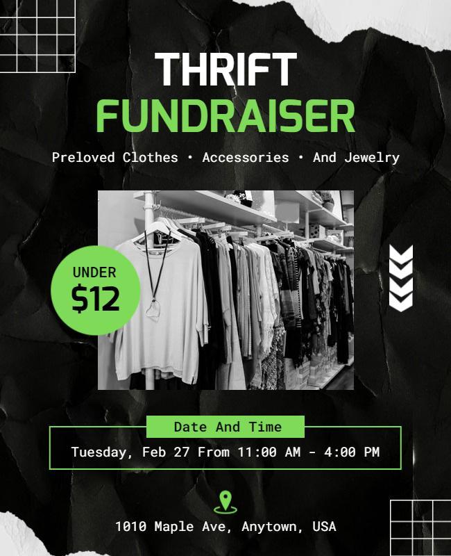 Thrift Fundraiser Event Flyer Template