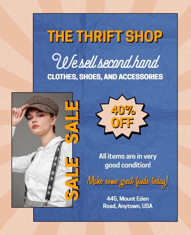 Thrift Shop Sale Promotion Flyer Template