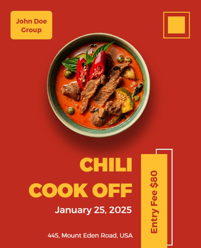 Thunderbird Chili Cook Off Flyer Template