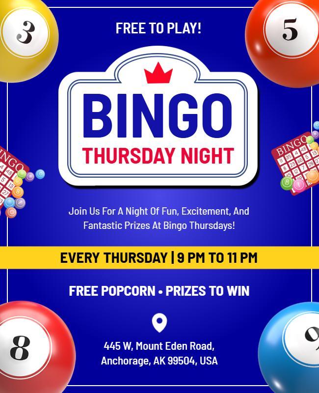 Thursday Night Bingo Event Flyer Template