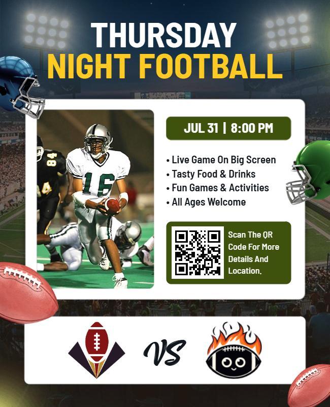 Thursday Night Football Event Flyer Template