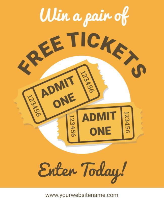 Tickets Contest Flyer Template