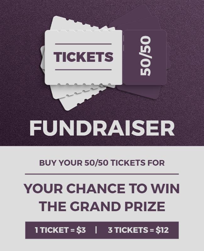 Tickets Fundraiser Contest Flyer Template