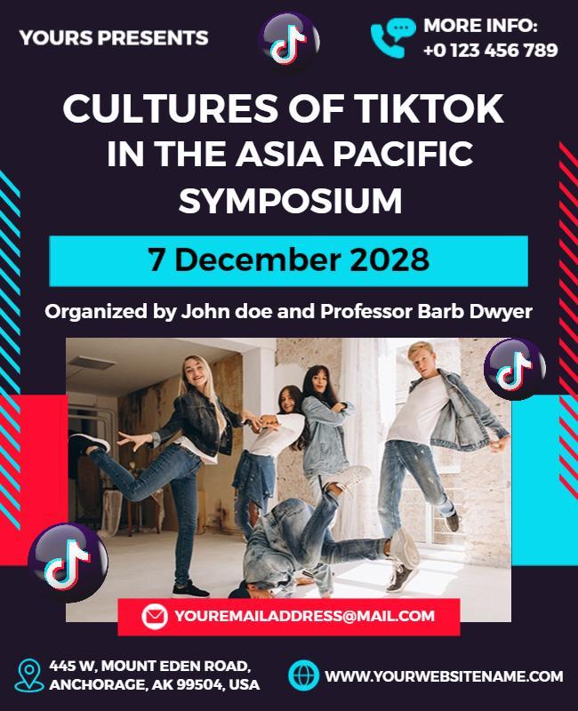 Tiktok Symposium Asia Pacific Flyer Template