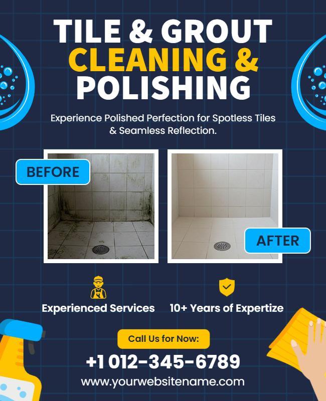 Tile and Grout Cleaning Service Flyer Template