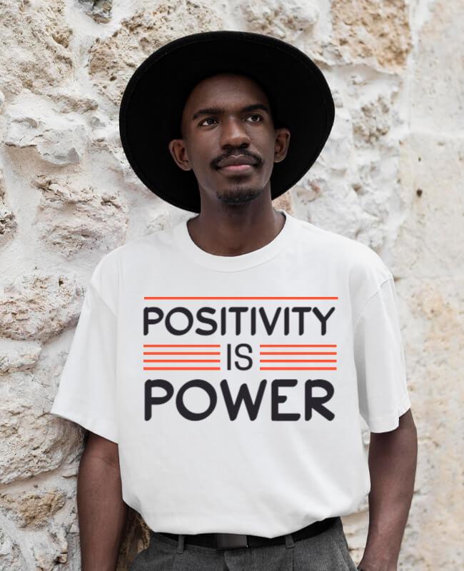 Timberwolf and Sisal Positivity T Shirt Flyer Template