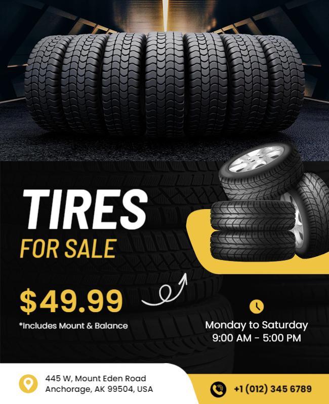 Tire Sales Promotion Event Flyer Template