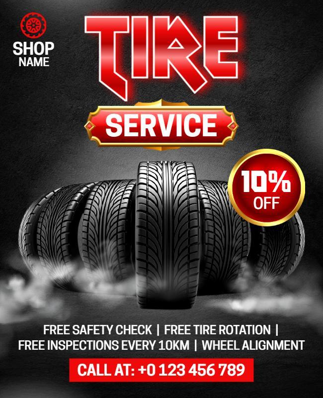 Tire Services Offer Flyer Template