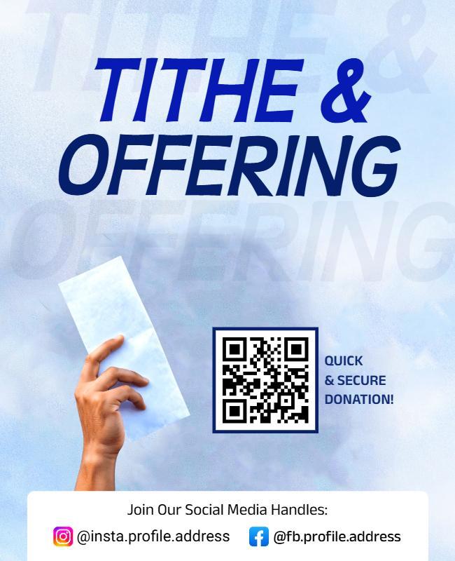 Tithe and Offering Donation Poster Template