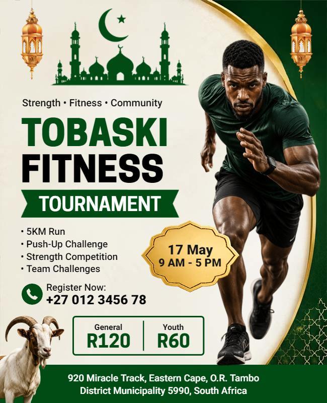 Tobaski Fitness Tournament Event Flyer Template