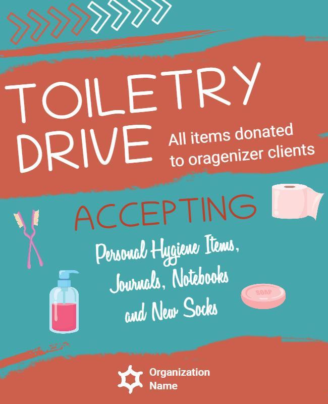 Toiletry Drive Donation Event Flyer Template