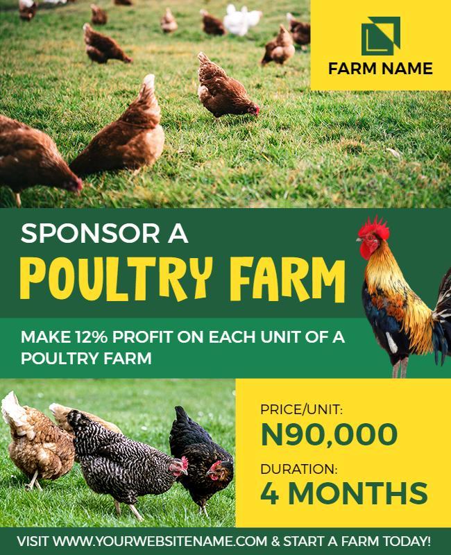 Tom Thumb and Green Pea Poultry Farm Flyer Template