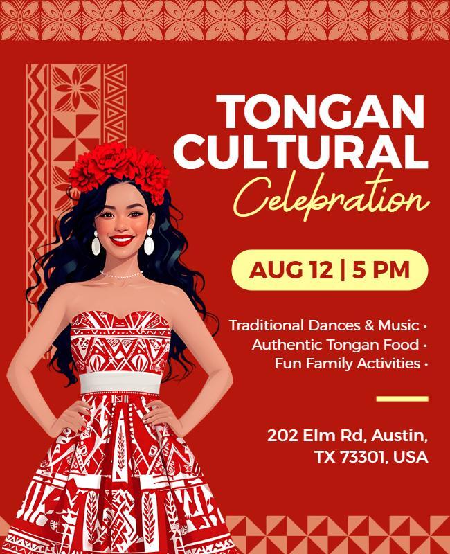 Tongan Cultural Celebration Event Flyer Template