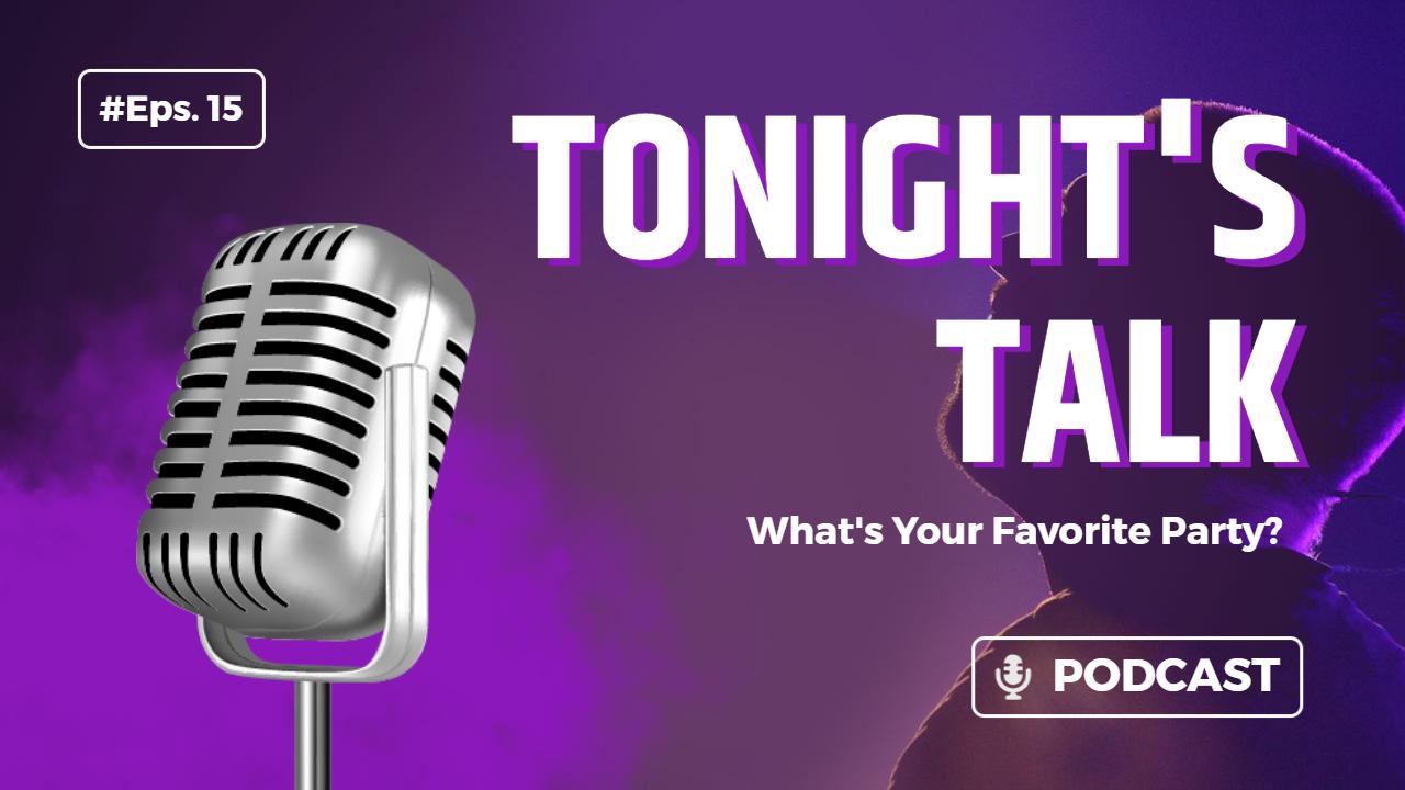 Tonight's Talk Party Discussion Podcast YouTube Thumbnail Template
