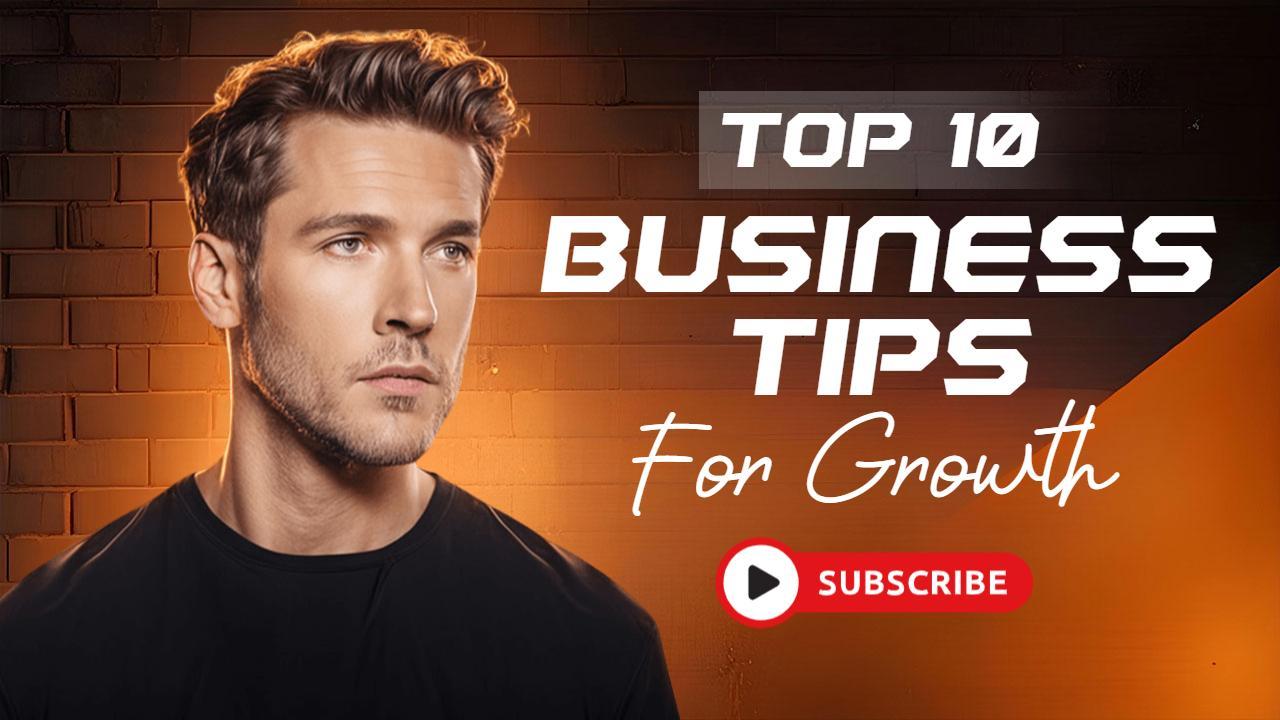 Top 10 Business Growth Strategies YouTube Thumbnail Template