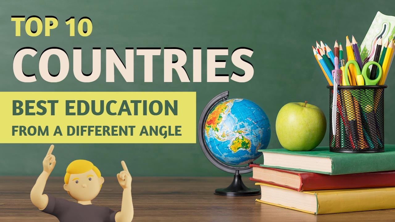 Top 10 Countries Education Insights Learning YouTube Thumbnail Template