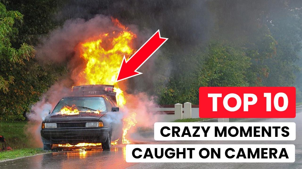 Top 10 Crazy Moments Caught on Camera Trending YouTube Thumbnail Template