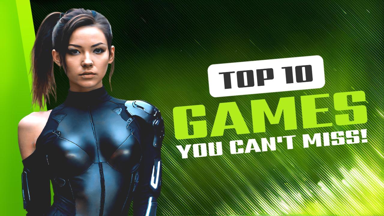 Top 10 Must-Play Action Games Gaming YouTube Thumbnail Template