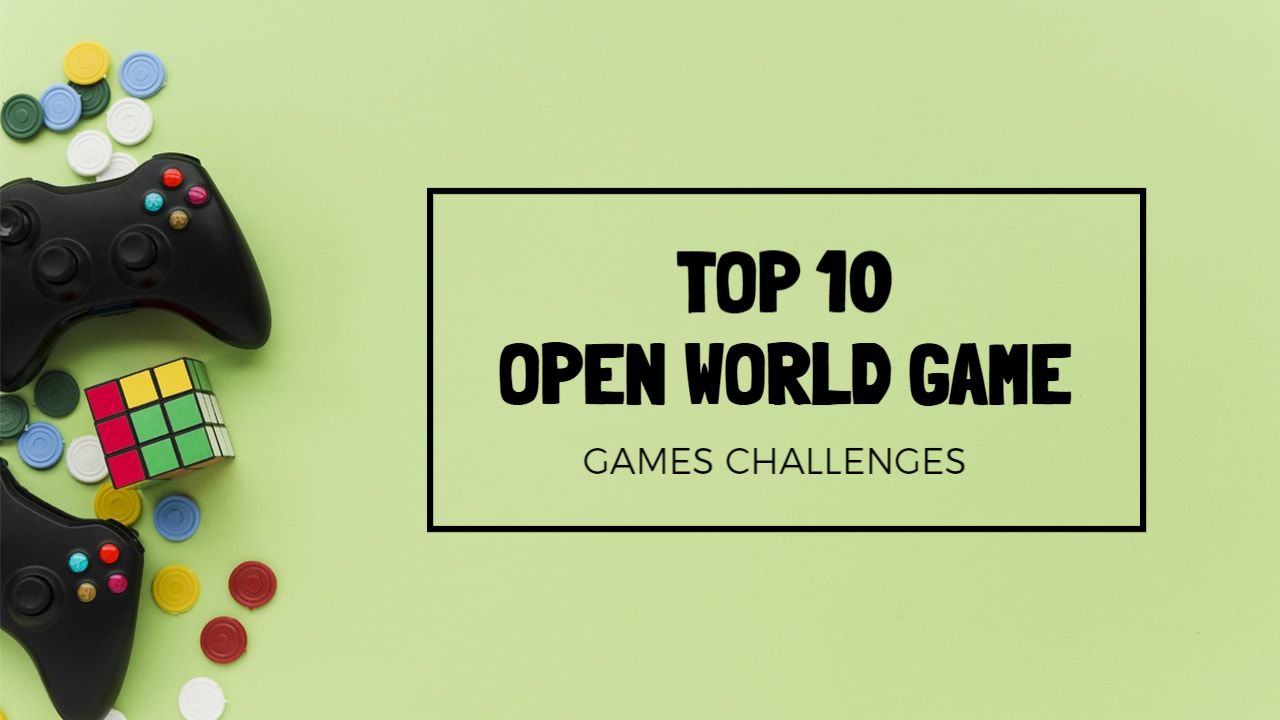 Top 10 Open World Gaming Challenge YouTube Thumbnail Template