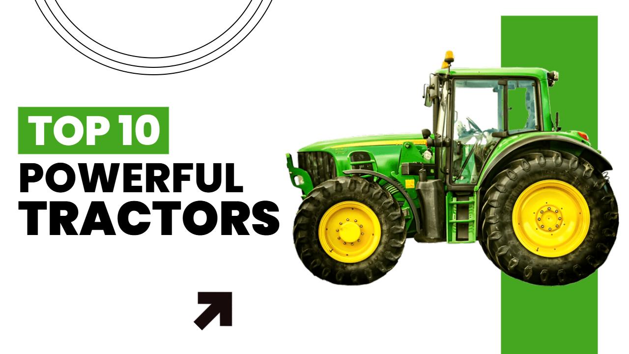 Top 10 Powerful Tractors Review Trending YouTube Thumbnail Template