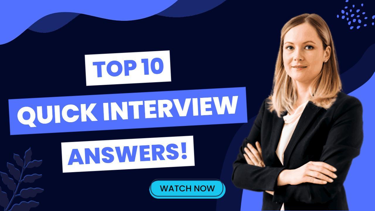 Top 10 Quick Interview Answers Trending YouTube Thumbnail Template
