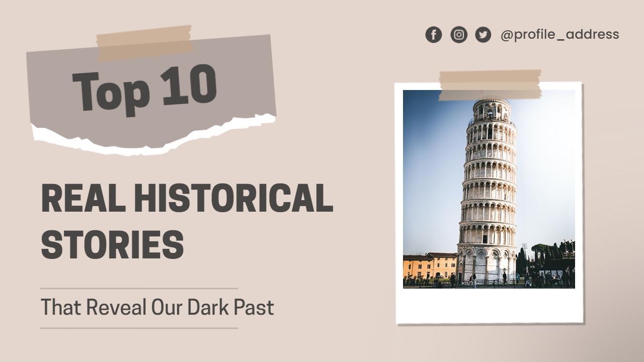 Top 10 Real Historical Stories Trending YouTube Thumbnail Template