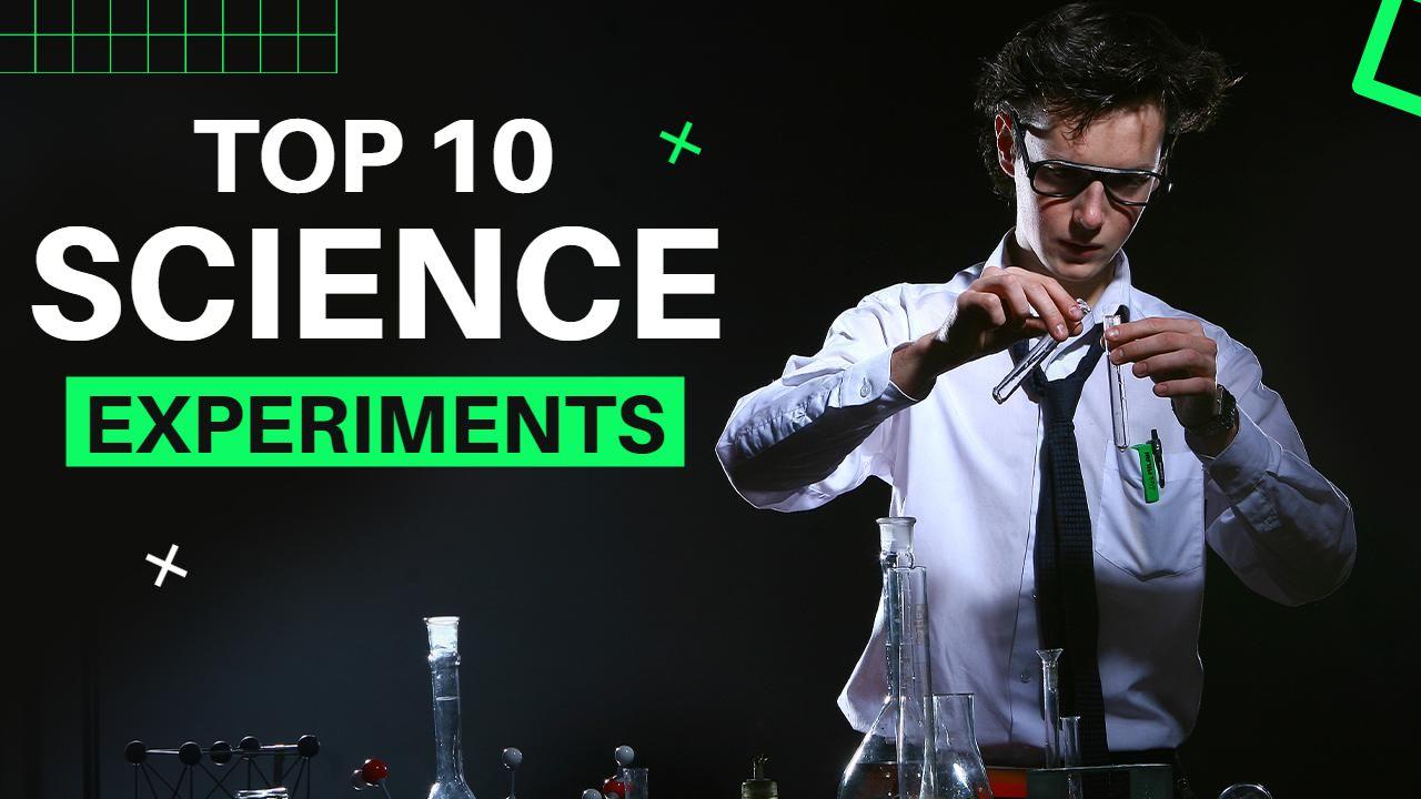Top 10 Science Experiments Trending YouTube Thumbnail Template