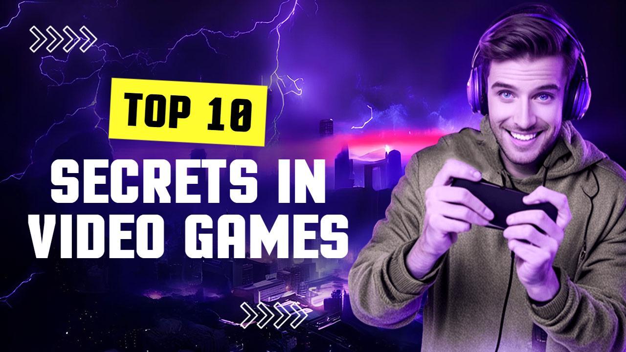 Top 10 Secrets Revealed Video Games Gaming YouTube Thumbnail Template