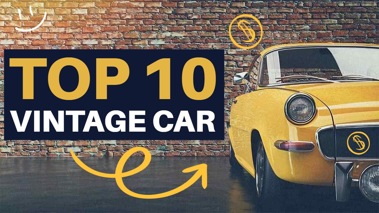 Top 10 Vintage Car Collection YouTube Thumbnail Template