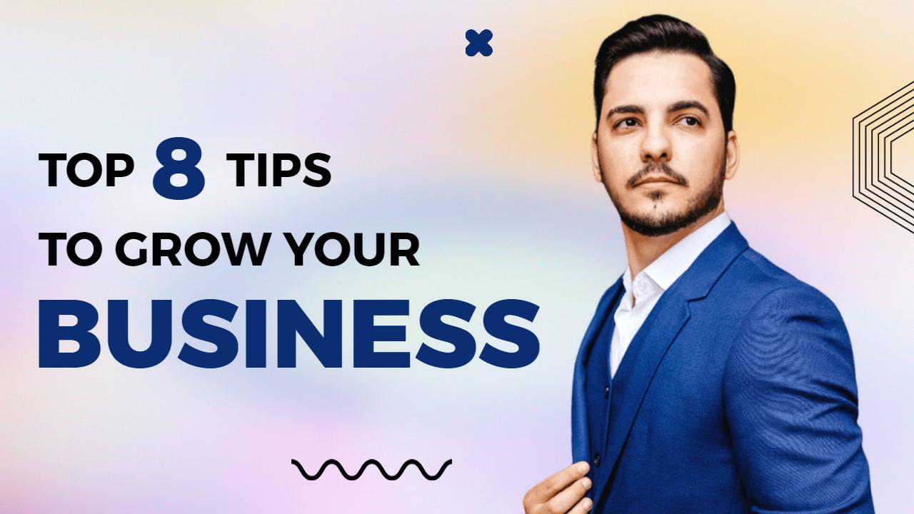 Top 8 Strategies for Rapid Business Growth YouTube Thumbnail Template