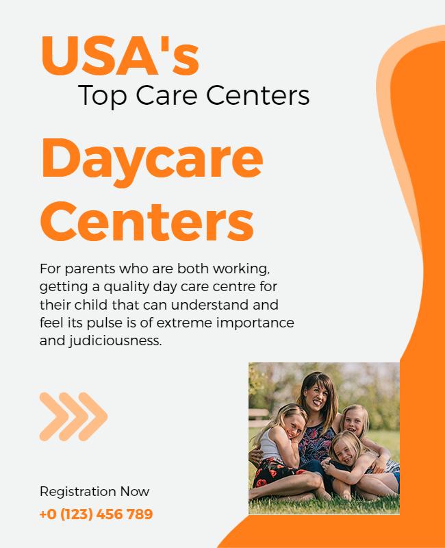 Top Daycare Centers Promotional Flyer Template