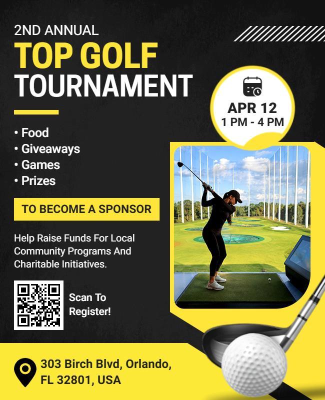 Top Golf Tournament Flyer Template