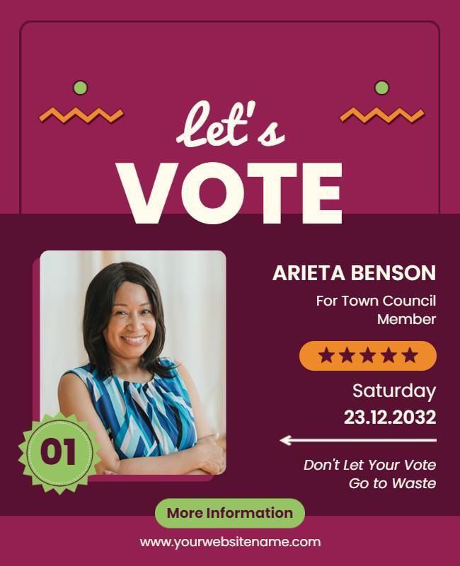 Town Council Election Campaign Flyer Template