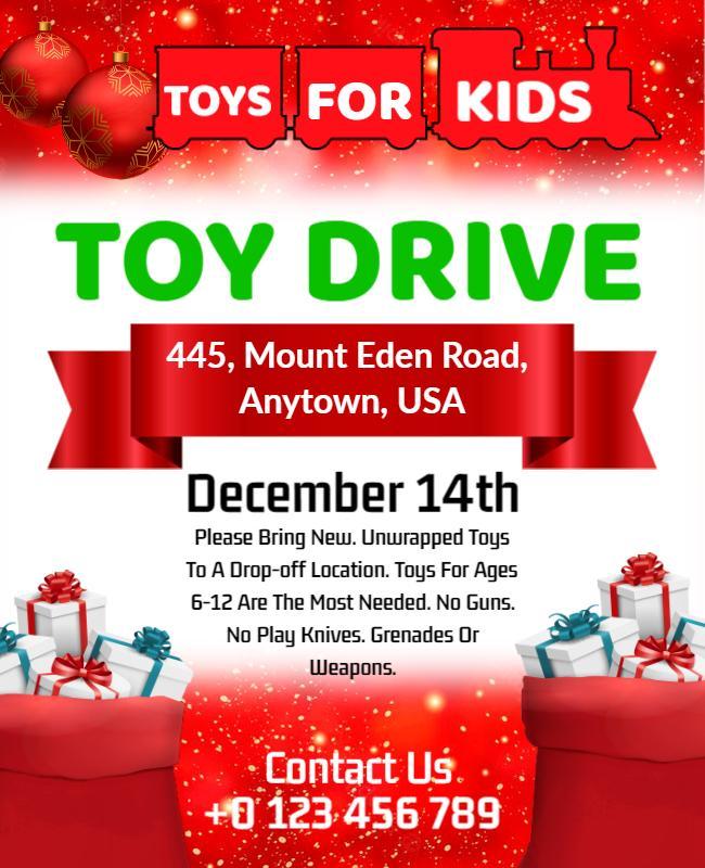 Toys for Kids Drive Flyer Template