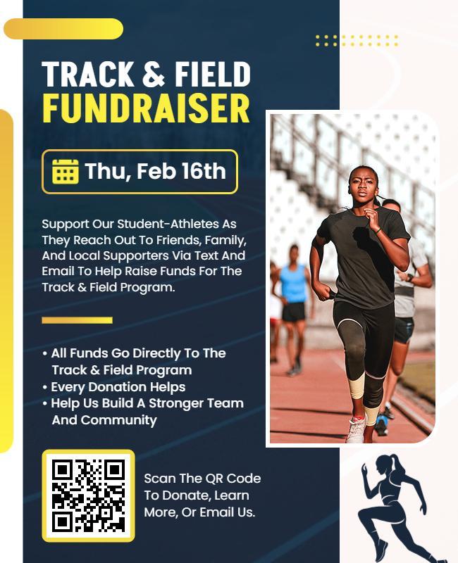 Track and Field Fundraiser Event Flyer Template
