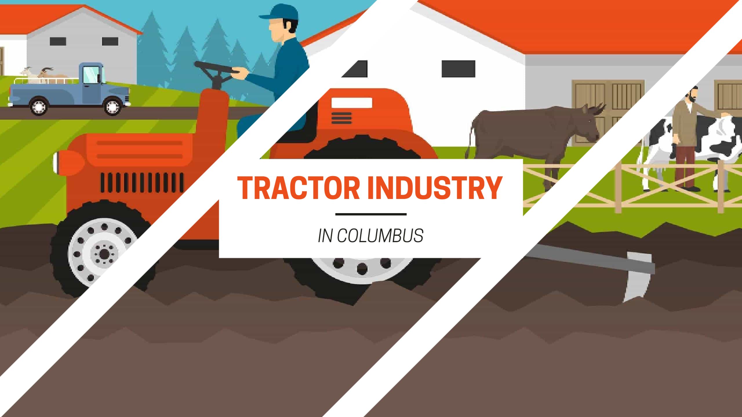 Tractor Industry Overview with Farming Scene YouTube Banner Template