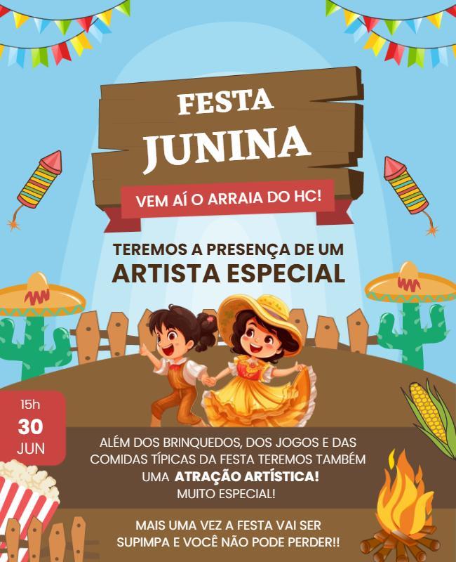 Traditional Brazilian Junina Festival Flyer Template