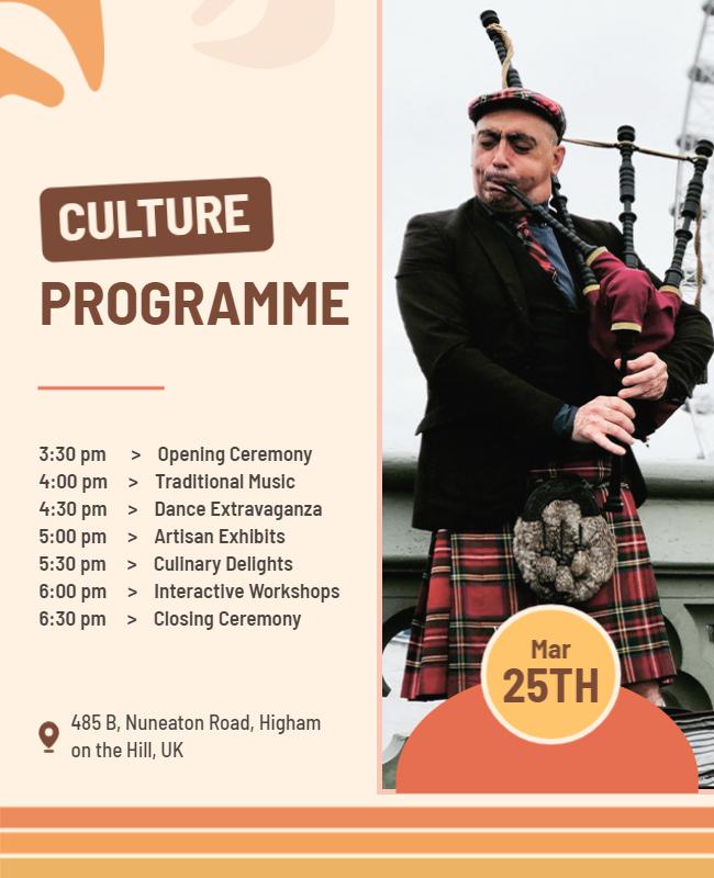 Traditional Culture Program Event Flyer Template