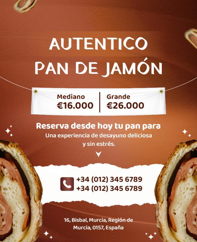 Traditional Ham Bread Promotion Flyer Template