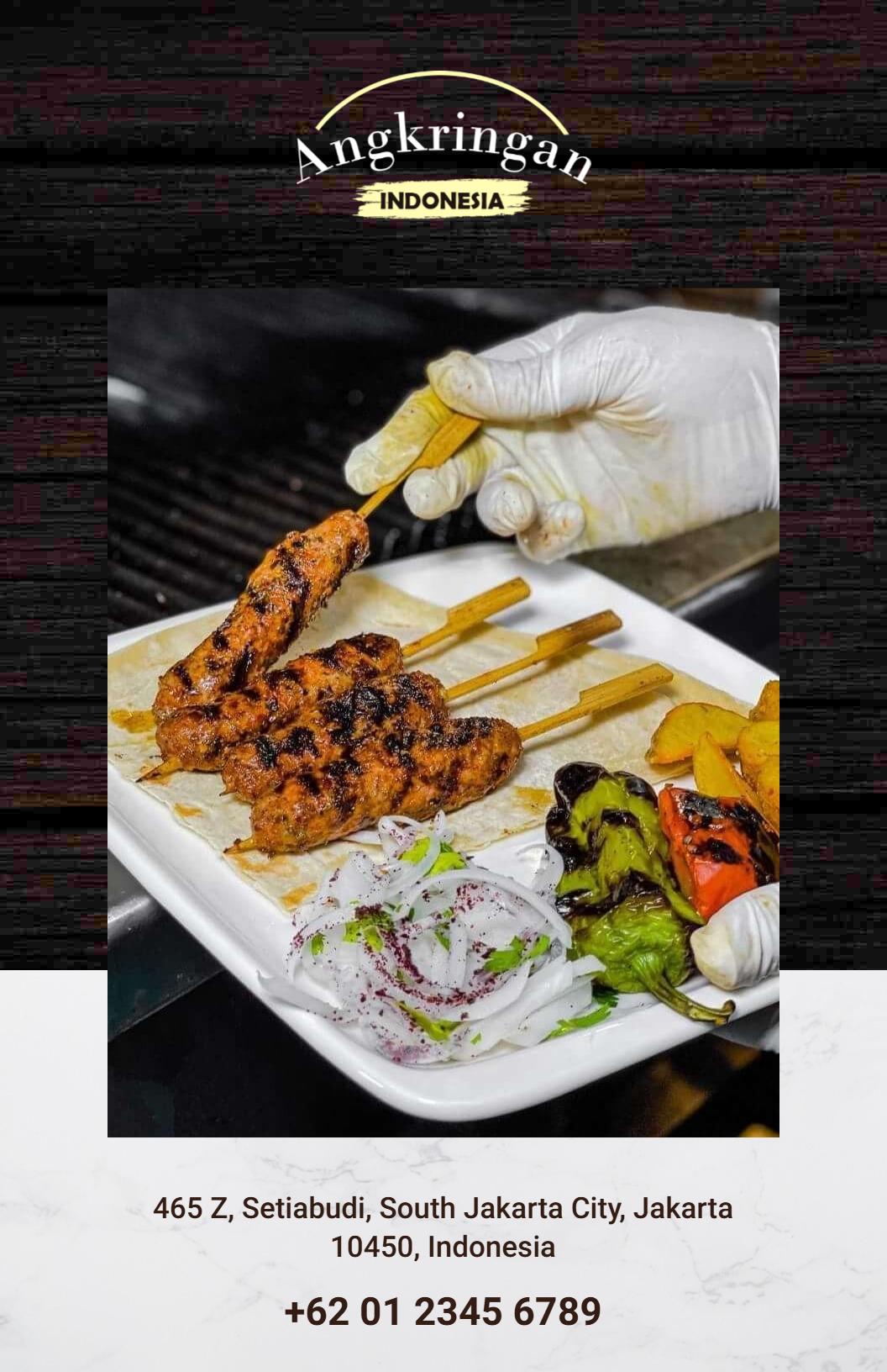 Traditional Indonesian Dishes and Beverages Angkringan Menu Template