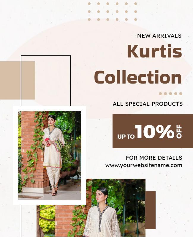 Traditional Kurtis Fashion Sale Flyer Template