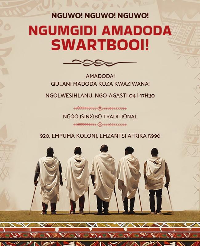 Traditional Men's Gathering Umgidi Event Flyer Template