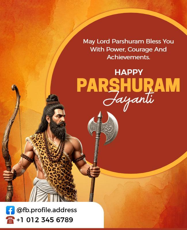 Traditional Parshuram Jayanti Greeting Poster Template