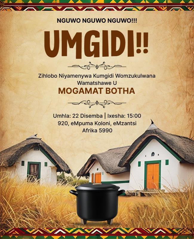 Traditional Umgidi Celebration Event Flyer Template