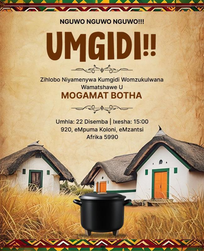 Traditional Umgidi Celebration Event Flyer Template Traditional Umgidi Celebration Event Flyer Template