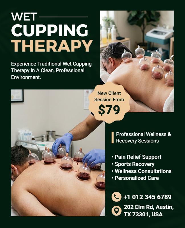 Traditional Wet Cupping Therapy Flyer Template