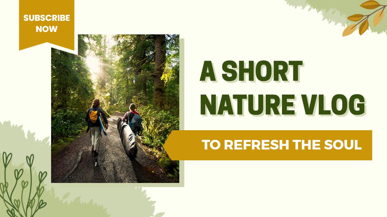 Tranquil Forest Walk Adventure VLog YouTube Thumbnail Template