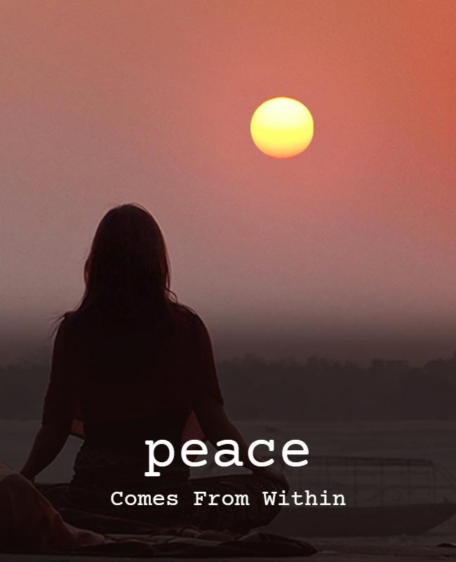 Tranquil Sunset Meditation for Inner Peace Poster Template